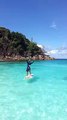 When you're a Tropicsurf instructor in Seychelles and your day looks this good, there's only one thing to do...!