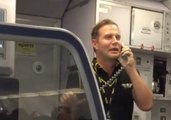 Flight Attendant Keeps Passengers Laughing on Delayed Flight