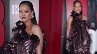 Rihanna dazzles in shimmering purple couture as she leads star-studded world premiere of Ocean's 8