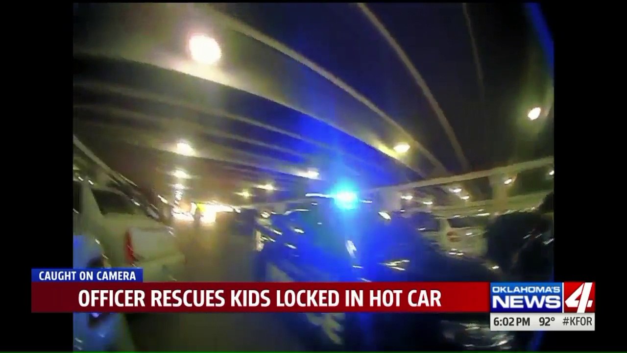 Body Cam Video Shows Two Children Rescued from Hot Car at Oklahoma Mall