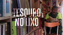 Uma biblioteca criada com livros encontrados no lixo