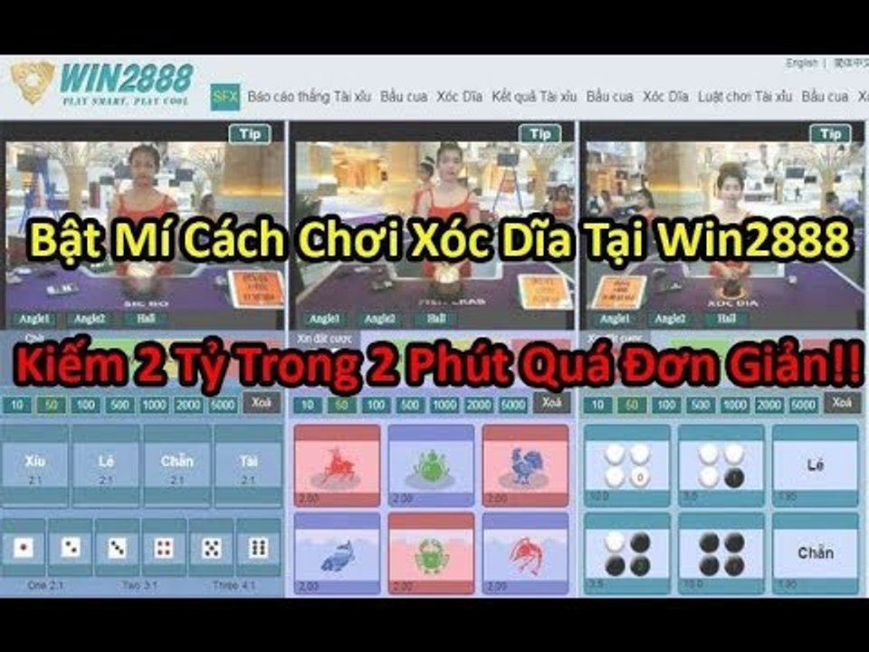 Cách Chơi Xóc Đĩa Online Trên Win2888 - Kiếm 2 Tỷ Trong 2 Phút