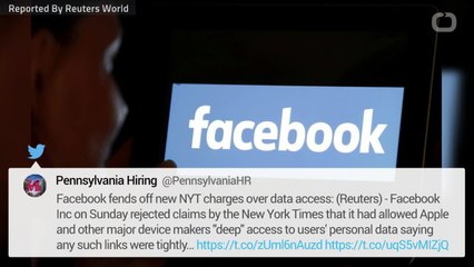 Facebook Fends Off New NYT Charges Over Data Access