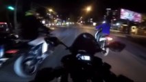 Beşiktaş Barbaros Bulvarı'nda tek teker ile terör estiren motosikletliler kamerada