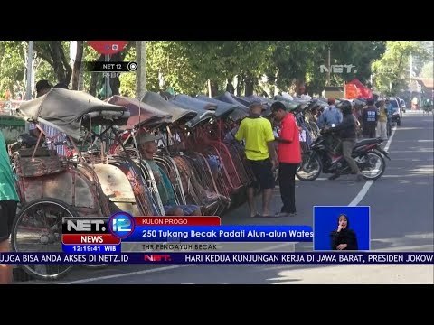 Pemkot Sukabumi Bagi THR Rp 110 Ribu Ke Tukang Becak -NET12