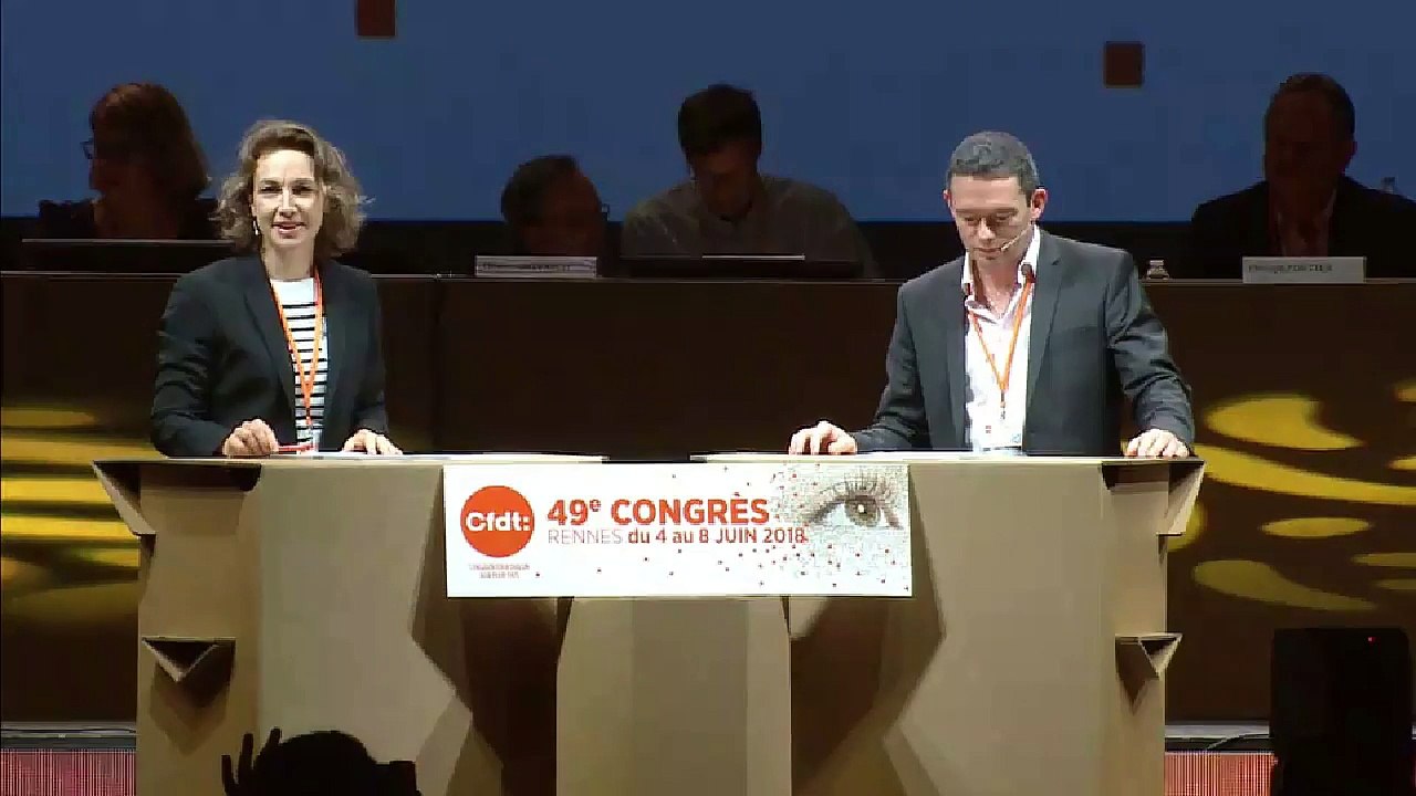 49è Congrès CFDT - Jeudi 7 juin 2018 : Présentation de la résolution générale