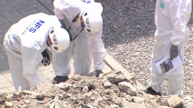 용산 건물 붕괴 2차 감식... 무너진 건물 구조 재구성 / YTN