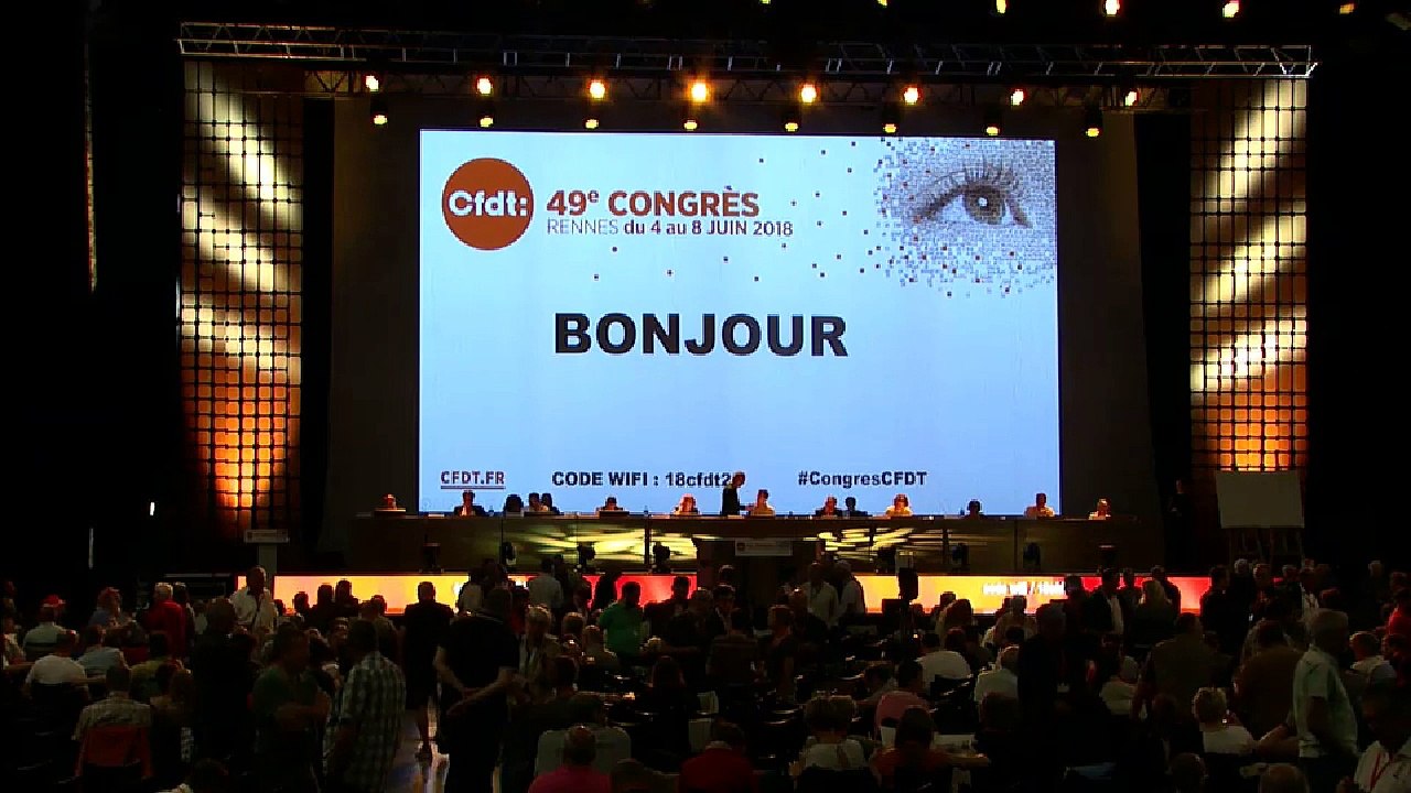 49è Congrès CFDT - Jeud 7 juin : 8h30/10h15