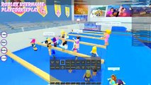 Gymnastics + Rollerskating ! Let's Play Roblox Fun Video Games