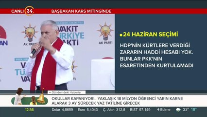 Başbakan Yıldırım, Kars mitinginde