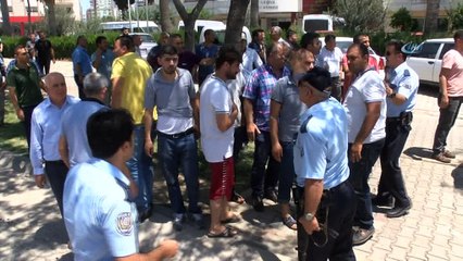 Adana'da toplu taşımacıların taşlı sopalı silahlı kavgası