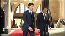 Justin Trudeau content de jaser avec Emmanuel Macron avant le G7 ou G6   1