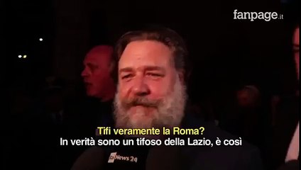 VIDEO - RUSSELL CROWE: 'ROMA? IN VERITA' TIFO LAZIO'