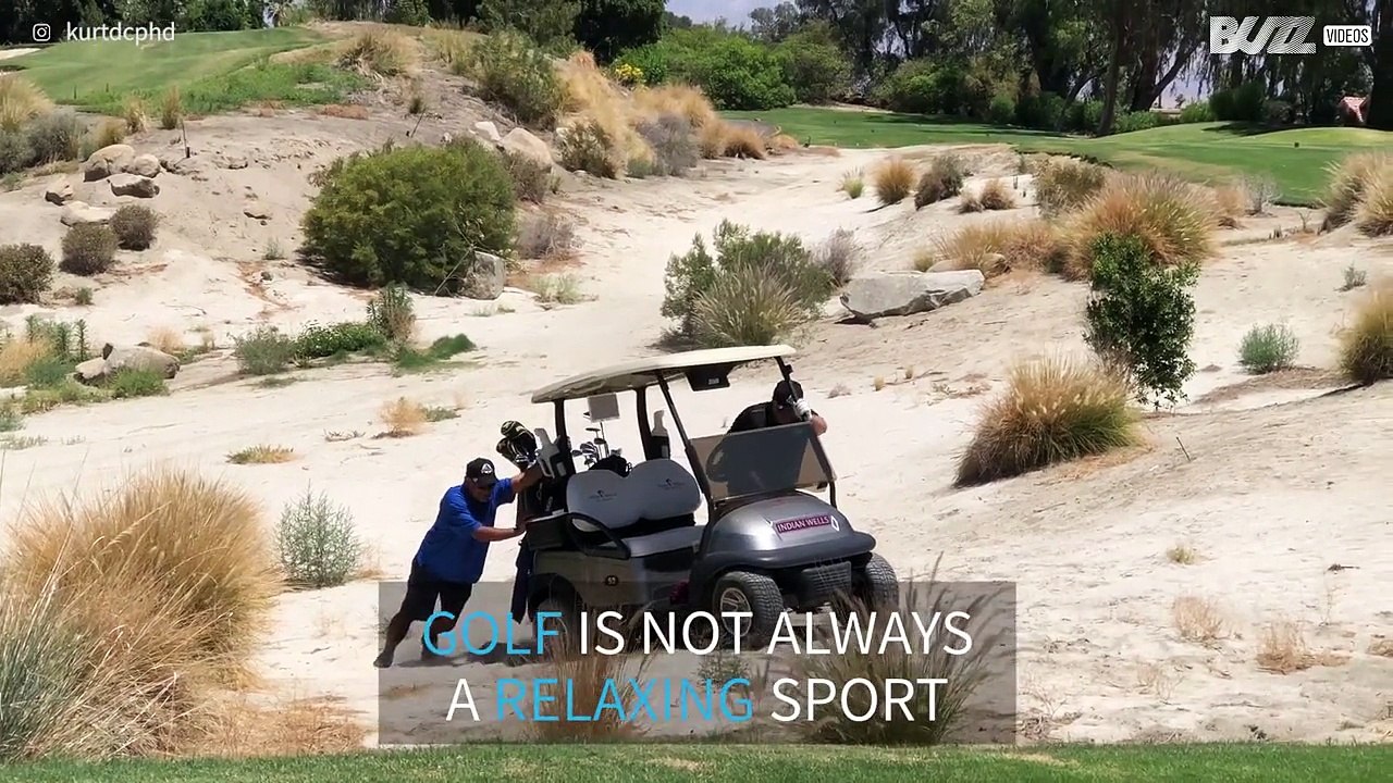 Golf cart gets stuck in sand dune Video Dailymotion