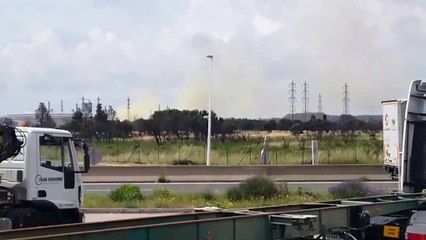 Le site de Fos-sur-Mer filmé quelques instants après l'incident.