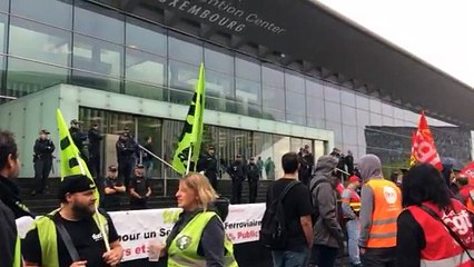 Manifestation terminée pour les cheminots au Luxembourg