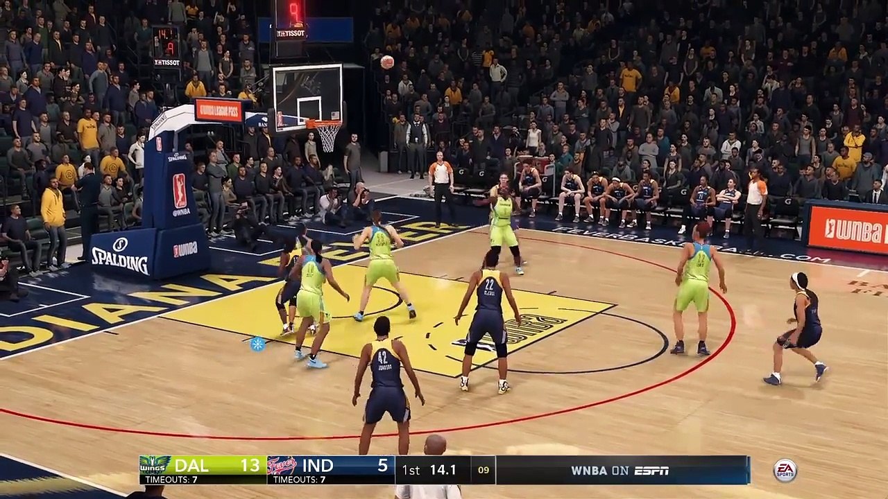 WNBA Basketball Dallas Wings Indiana Fever NBA LIVE 18 Simulation
