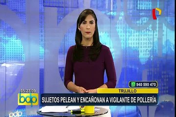 Trujillo: sujetos encañonan y agreden a vigilante de pollería