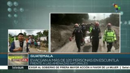 Guatemala: evacúan a más de 120 personas en Escuintla