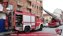 TORINO – Incendio in un alloggio; salvati due bimbi