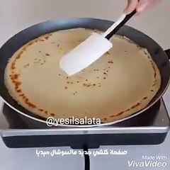 طريقة عمل طبقات الكريب المحشي بالجبنة بالفيديو