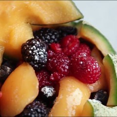 طريقة تحضير سلطة البطيخ والفواكه Melon Fruit Bowl