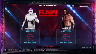 WWE 2K18 Freezer VS. AJ Styles [Lord Hater]