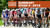 Summary - Stage 4 (Chazey-sur-Ain / Lans-en-Vercors) - Critérium du Dauphiné 2018