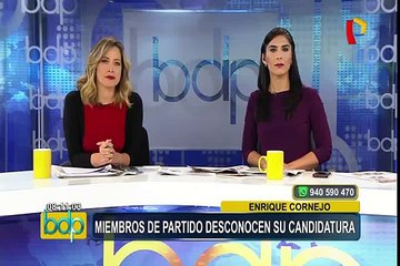 Enrique Cornejo: miembros de su partido desconocen su candidatura