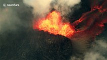 Filmer feels heat from Hawaii’s fissure 8 while shooting footage from helicopter