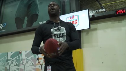 Mike Vick, Chad Johnson practice for the 2018 AFFL