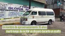 Muere pasajero tras recibir disparo en asalto en Tlalnepantla