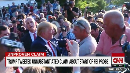 Trump tweets unsubstantied claim about FBI probe