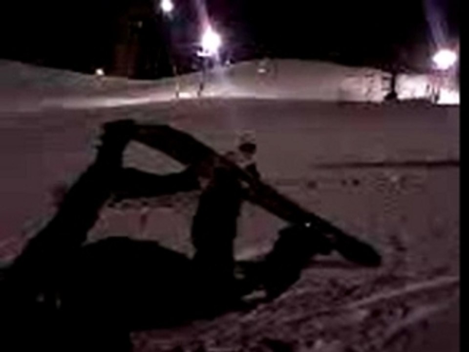 Failed Snowboarding Jump