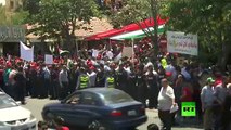 اعتصام أمام مجمع النقابات في العاصمة الأردنية عمان
