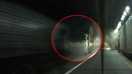 [영상] 지하차도 천장 일부 무너뜨린 '집게 차'...처벌은? / YTN