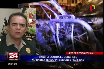 Marcha contra el Congreso no habría tenido intenciones pacíficas
