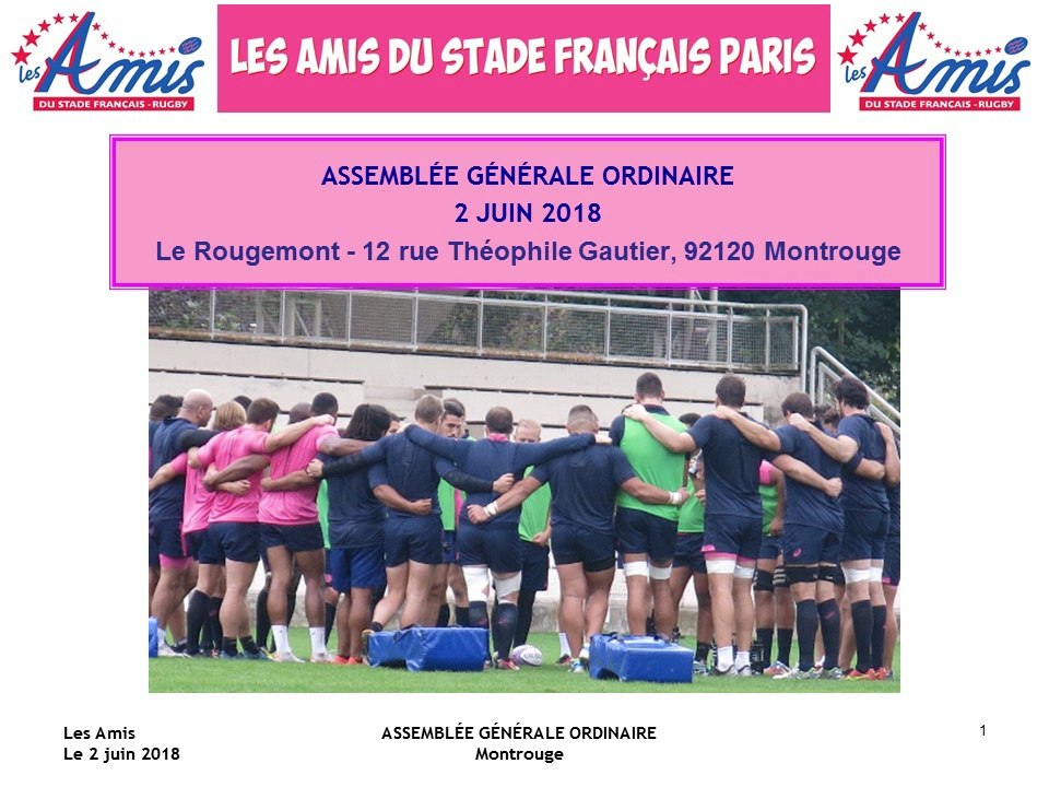 8 juin 2018 - Assemblée générale 2018 des Amis