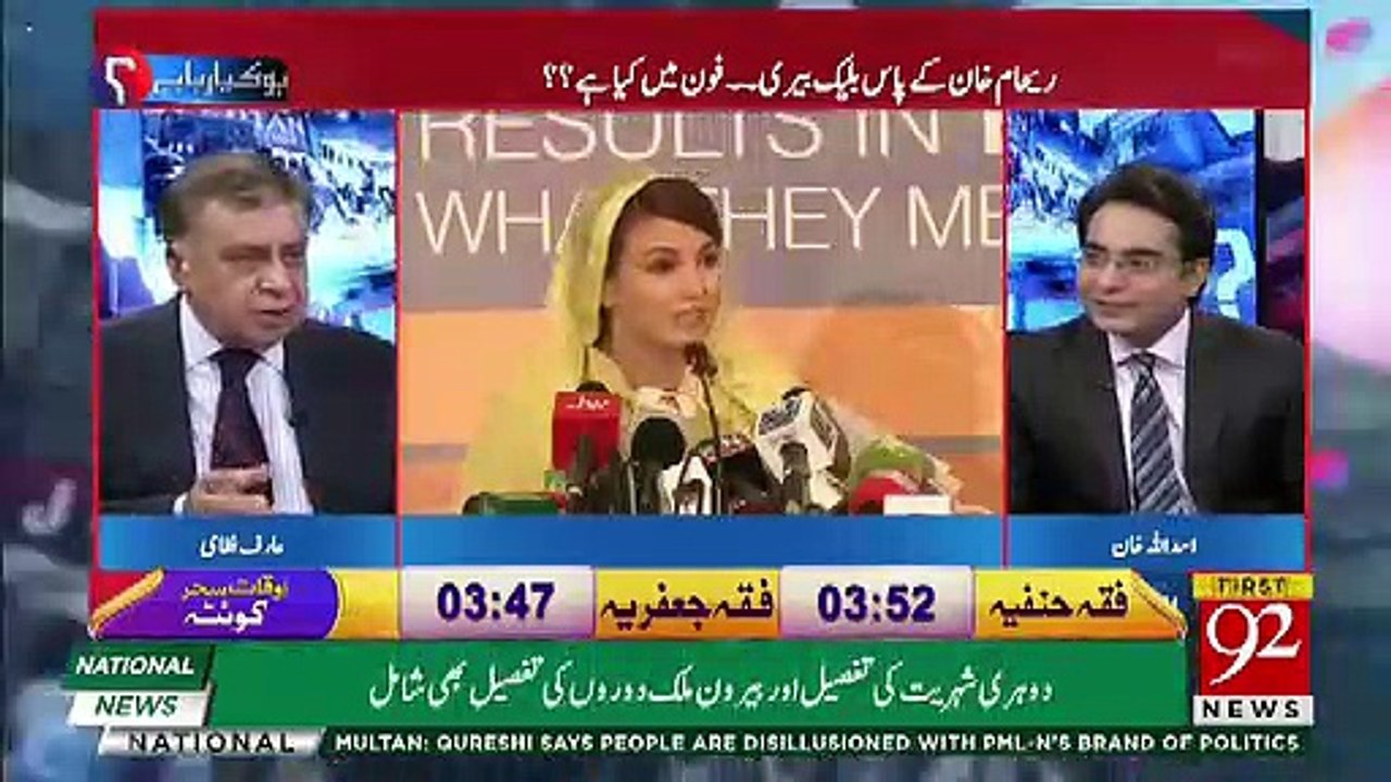 Arif Nizami Reveled Intense Strategies of Reham Against Imran Khan
