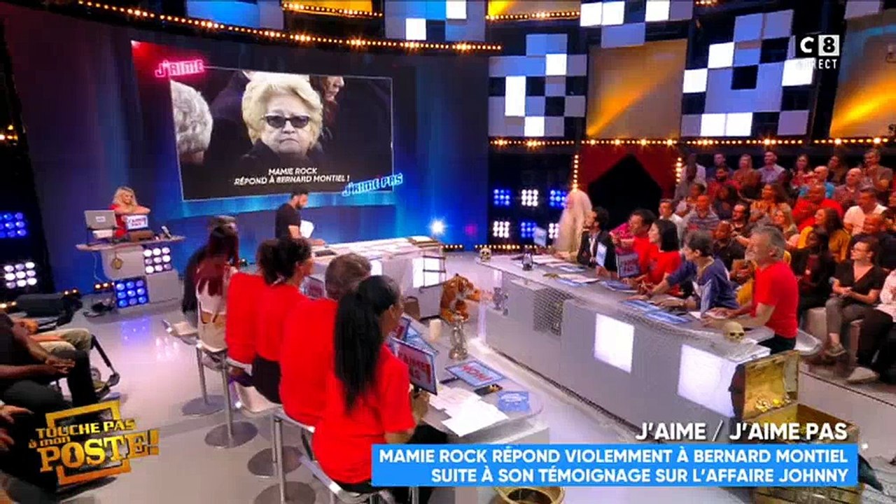 Affaire Johnny : Après l'attaque de Mamie Rock, Bernard Montiel lui répond dans TPMP - Regardez