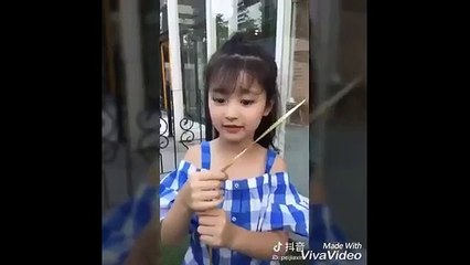 抖音 beautiful young model girl in China.Look like princess