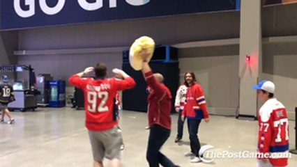 Capitals Fans In Vegas Celebrate By Hoisting Giant Bag Of Popcorn Like Stanley Cup