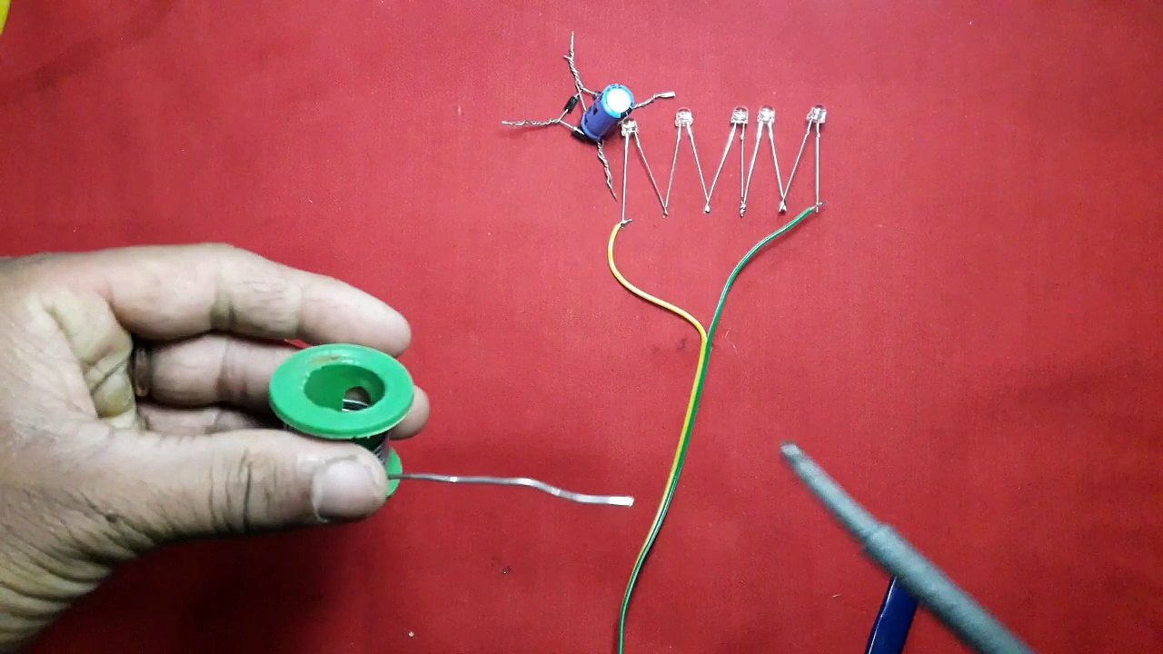 5 LED KAISE JALAYE AC SE  5 LED   LIGHT कैसे जलाये AC वोल्ट से