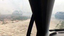 Bari: spaventoso incendio al San Paolo, i fumi finiscono sulle case