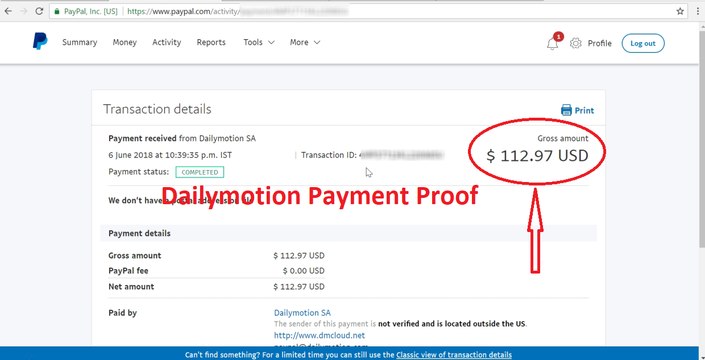 Dailymotion Partner Program Paid Me (Dailymotion Payment Proof )