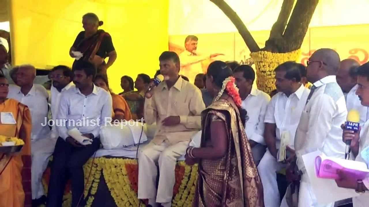 New Couple On Chandranna Kanukka at Nava Nirmana Dheeksha Chennamarajupalli, Kadapa