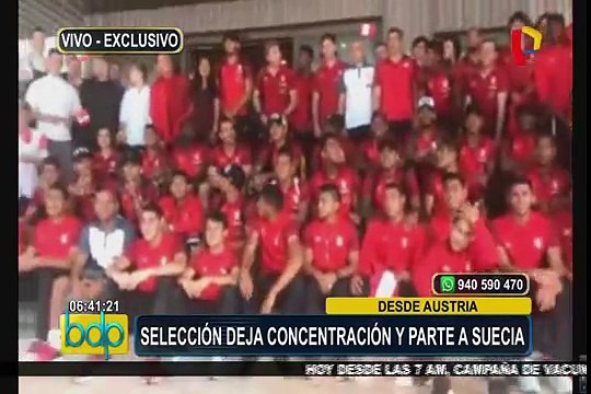 Selección Peruana deja concentración y parte rumbo a Suecia