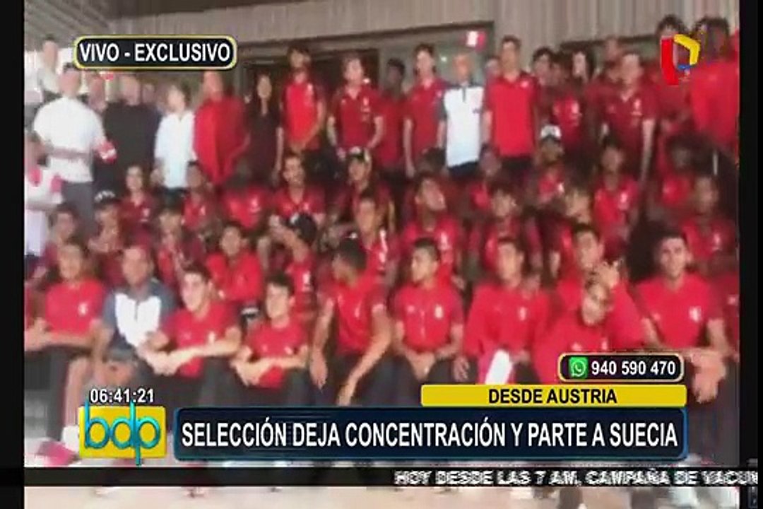 Selección Peruana deja concentración y parte rumbo a Suecia