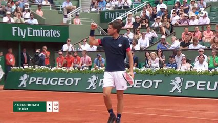 Roland-Garros 2018 : Retrouvez les meilleurs points de Thiem-Cecchinato