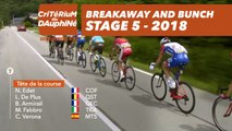 Breakaway and bunch - Étape 5 / Stage 5 (Grenoble / Valmorel) - Critérium du Dauphiné 2018